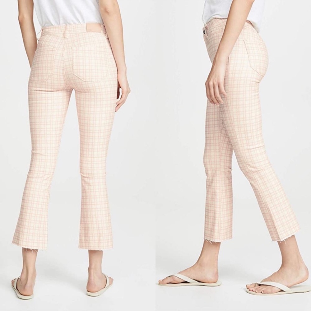 Paige pink plaid jeans